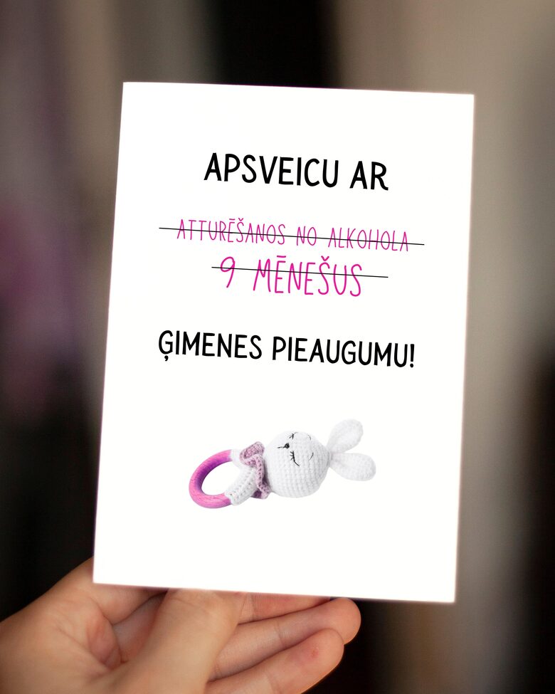 Vari izvēlēties - rozā/zils un no manis/no mums